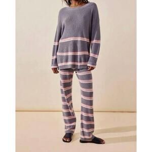 Free People FP Beach Women's Mariner Stripe Sweater & Pants Set Lollipop Size L